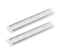 AYGCI 2Pcs Air Vent Grille Cover, Aluminum Alloy Kitchen Ventilation Grille Rectangular Exhaust Grille Cupboard Vents with Screw for Cabinets Fridge Wardrobe Bedroom