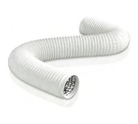 Aygrochy 150mm Aluminium PVC Ventilation Ducting, 6 Metres Air Duct Flexible Hose for Universal Tumble Drier, Cooker Hood, Exhaust Fan