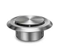 Aygrochy Adjustable Air Vent 100mm Ventilation Grille Cover Stainless Steel Round Extractor Outlet for Bathroom Office Kitchen Ventilation