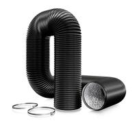 Aygrochy PVC Ventilation Ducting with 2 Clamps,150mm Air Duct Flexible Hose for Universal Tumble Drier, Cooker Hood, Extractor Fan(150mm*3m)