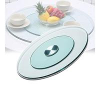 AYHARYLH Large Round Dining Table Lazy Susan Turntable Rotating Tray,Centerpiece Large Tabletop Rotating Tray Swivel Large Tabletop Serving Plate Clear Serving Plate Round Round Tray With Silent Beari