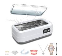 AYhome Ultrasonic Cleaner, 48000Hz Ultrasonic Jewellery Cleaner with 4 Cleaning Modes, 600ML Large Capacity Jewellery Cleaner for Necklace Ring Glasses Jewelry Watch Coins Denture