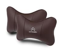 AYHYA 2 Pcs Car Neck Pillow for Citroën C5 2000-2008, Soft Leather Headrest, Car Seat Head Cushion for Driver or Passenger, Head Rest Support, Accessories for Driving,Brown