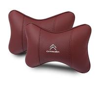 AYHYA 2 Pcs Car Neck Pillow for Citroën Relay 2006-2025 X250, Soft Leather Headrest, Car Seat Head Cushion for Driver or Passenger, Head Rest Support, Accessories for Driving,Red