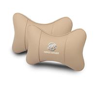 AYHYA 2 Pcs Car Neck Pillow for MG ZS EV 2019-2025, Soft Leather Headrest, Car Seat Head Cushion for Driver or Passenger, Head Rest Support, Accessories for Driving,Beige