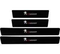 AYHYA 4Pcs Car Door Sill Scuff Plates for Peugeot 208 2019-2023,Kick Plate Guards,Scratch Resistant Threshold Protector for Car Entry,Auto Sill Trim Stickers,Accessories