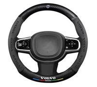 AYHYA Car Steering Wheel Cover for Volvo XC90 2002-2025, Non-Slip Grip Protector Breathable Auto Interior Guard Sports Comfort Driving Accessories Durable,black