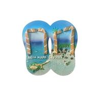 Ayia Napa Cyprus 3D Flip-Flops Fridge Magnet Souvenir Gift,Resin Handmade Agia Napa Refrigerator Magnet Home & Kitchen Decoration Collection