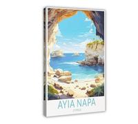 Ayia Napa Cyprus Canvas Poster Wall Art Decor Print Picture Paintings for Living Room Bedroom Decoration 12x18inch(30x45cm)