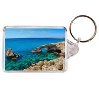 Ayia Napa - Cyprus - Double Sided Large Keyring Name Tag Key Ring Chain Fob Novelty Gift/Present