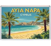 Ayia Napa - Cyprus - Jumbo Artistic Fridge Magnet 96 x 67mm BBSFHM3004