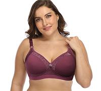 Ayigedu Bra for Womens Non-Wired Comfort Sexy Bra Padded Plunge Full Coverage Bra 38-A