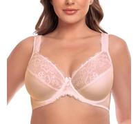 Ayigedu UK Ladies Super Plus Size Full Coverage Bra Non Padded Underwire Minimizer Bras 40DD Beige