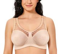 Ayigedu Women's Full Figure Minimizer Bras Non-Wired Plus Size Comfort Non Padded Bra 40DD Beige