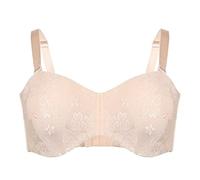 Ayigedu Women's Strapless Minimizer Multiway for Large Bust Underwire Unlined Plus Size Bra 40-G Beige