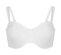 Ayigedu Women's Strapless Minimizer Multiway for Large Bust Underwire Unlined Plus Size Bra 40-G White