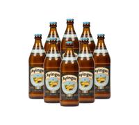 Ayinger Lager Hell - 8 x 500ml Bottles | Imported German Helles Lager | Premium Bavarian Beer | Munich Style Helles | 4.9% ABV
