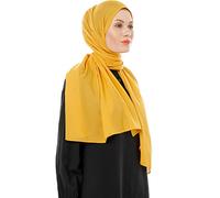 Ayisah Chiffon Hijab Scarf for Women - Mustard Soft Chiffon Hijab Scarf Muslim Headscarf - Long Muslim Accessories Lightweight Headscarf Shawl - Islamic Hajib Headwrap Scarves Solid Color (Mustard)