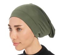 Ayisah Hijab Caps Undercap for Women - Khaki Hijab Cap Underscarf Turban Dreadlocks Tube - Muslim Accessories Headscarf Wrap - Islamic Hajib Headwrap Tube Fashion Solid Color (Khaki)