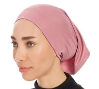 Ayisah Hijab Caps Undercap for Women - Soft Pink Hijab Cap Underscarf Turban Dreadlocks Tube - Muslim Accessories Headscarf Wrap - Islamic Hajib Headwrap Scarves Solid Color (Soft Pink)