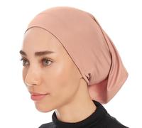 Ayisah Hijab Caps Underscarf for Women - Light Brown Hijab Cap Underscarf Turban Dreadlocks Tube - Muslim Accessories Headscarf Wrap - Islamic Hajib Headwrap Tube Fashion Solid Color (Light Brown)