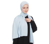 Ayisah Hijab Scarf for Women - Jersey Hijab Head Scarf - Muslim Headscarf - Headwrap for women, Hijabs Scarves - Premium Jersey Quality 180x70 cm Light Blue