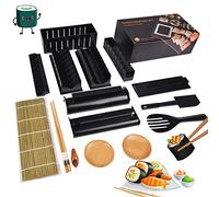 AYIYUN Sushi Making Kit, 15 Pcs Sushi Maker Sushi Tool with 8 Shapes of Sushi Rice Roll Mold,Bamboo Sushi Rolling Mats, Chopsticks Holder, Bamboo Plates, DIY Sushi Tool