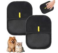 Ayizhiniu 2 x Pet Hair Remover Cat Gloves, Versatile Double Sided Pet Grooming Gloves, Reusable Pet Hair Remover Glove, Static Hair Removal Gloves, Applies Pet Care