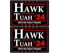 AYJERY 2 Pack Hawk Tush Spit on That Thing Magnets Reflective Vinyl Sign Laptop Decal Car Bumper Window Waterproof Magnet Decoration, Black, SDFD-0315