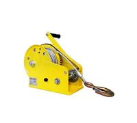 AYJYZHIAG 2600 Pounds Wirerope Hand Operated Winch Portable Winch Manual Traction Hoist Winch Crane Bidirectional Self-locking Capstan(2600)