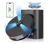 AYJYZHIAG 3-in-1 Smart Mapping Robot Vacuum Mop Combo Self Emptying Station 5000Pa Powerful Suction LiDAR Navigation 60 Days Cleaning