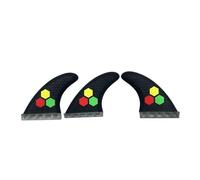 AYJYZHIAG Fiberglass MF Medium And Large Surfboard Fins Thruster Template Mick Fanning(Black Medium)