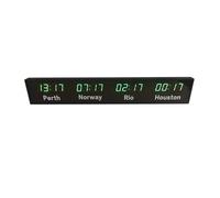 AYJYZHIAG GPS/WIFI Calibration Time World Zone Clock Led Wall Green Light