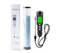 AYJYZHIAG Soil EC Tester 0.00~10.00mS/cm Conductivity PH Meter Detachable Probe Automatic Temperature Compensation(Gold)