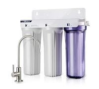 AYJYZHIAG US31 Classic 3-Stage Under Sink Water Filtration System For Drinking,Tankless, High Capacity, Sediment + Carbon + Carbon(Beige)