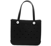 AYKANING Beach Bag, Mesh Beach Tote, Waterproof, Sandproof, Oilproof, Large Capacity, Foldable, Unisex Adult Women's Beach Tote Bag, Black, 36x30x13cm