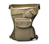 AYKANING Leg Bag,Drop Leg Bag Men's canvas drop waist bag leg bag men's belt bicycle and motorcycle money belt fanny packing work(Khaki)