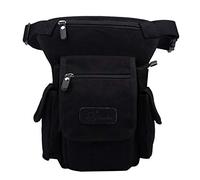 AYKANING Leg Bag,Drop Leg Bag Men's Canvas Waist Waist Leg Bag Leg Shoulder Shoulder Bag Cross Body Thigh Hip Cradle Motorcycle Riding(Black)