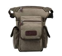 AYKANING Leg Bag,Drop Leg Bag Men's Canvas Waist Waist Leg Bag Leg Shoulder Shoulder Bag Cross Body Thigh Hip Cradle Motorcycle Riding(Green)
