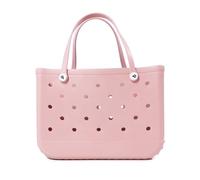 AYKANING Pink Women's Beach Tote Bag, Waterproof, Sandproof, Oilproof, Large Capacity, 27x11x21cm