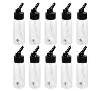 AYKHDS 10pcs Airbrush Bottles Kit, Jar Siphon Feed Dual-Action Storage Bottles, Fits Dual-Action Siphon Feed Airbrushes, Beauty Nail Painting, Wall Color Repair, Nail Painting