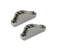 AYKNINGD Cam Cleat, Boat Cam 2PCS 18x48mm Clam Cleat Marine Boat 316 Stainless Steel Mirror Polish Sailing Boat Cam Cleat Yachting Accessories