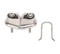 AYKNINGD Cam Cleat, Boat Cam Boat Cam Cleat With Wire Leading Ring Sailboat Pilates Equipment 316 Stainless Steel Mirror Polished For 10mm Rope
