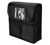 AYKNINGD Delivery Bag, Pizza Delivery Bag 11 Inches Pizza Delivery Bag Case Box Picnic Wear Resistant Insulated Thermal Takeaway Fresh Food Storage Container(Black)