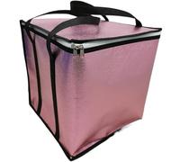 AYKNINGD Delivery Bag, Pizza Delivery Bag Aluminum Foil Large Capacity Cooler Bag USO apto para Cake Food Insulated Bag Portable Delivery Ice Pack Foldable Thermal Bags(6inch(26X26X32CM))