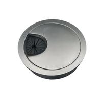 AYKNINGD Desk Grommet, Desk Cable Grommet Wire Hole Cover Outlet Port Table Computer PC Desk Round Cable Grommet Line Holder 50mm/53mm/60mm/80mm(Silver Gray,80mm)