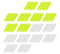 AYKNINGD Mtb Stickers, Bike Stickers For Frame 40-80PCS Helmet Safety Warning Reflective Stickers Strip Waterproof High Visibility Reflector Tape For Night Riding Walking Car(80PCS Mixed)