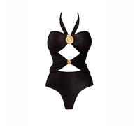 AYKNINGD Tummy Control Bikini, Womens Bikini 2Pcs Deep V One Piece Swimsuit Sexy Women Swimwear Shiny Star Bikini High Waist Biquini Female Swim Suit Bodysuit Beachwear(Swimwear2,L)