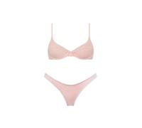 AYKNINGD Tummy Control Bikini, Womens Bikini 3Pcs Push Up Swimsuit With Long Skirt Sexy Women Swimwear Female Bikini V Neck Swimming Suit Shiny Bodysuit Beachwear Cover Up(Brown,L)