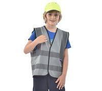 AYKRM 2-5Y Child's grey High Vis Reflective Grey Safety Vest